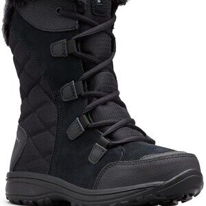 Columbia Women's Black Ice Maiden II Suede Fur Mid-Calf Winter Snow Boots Size 8